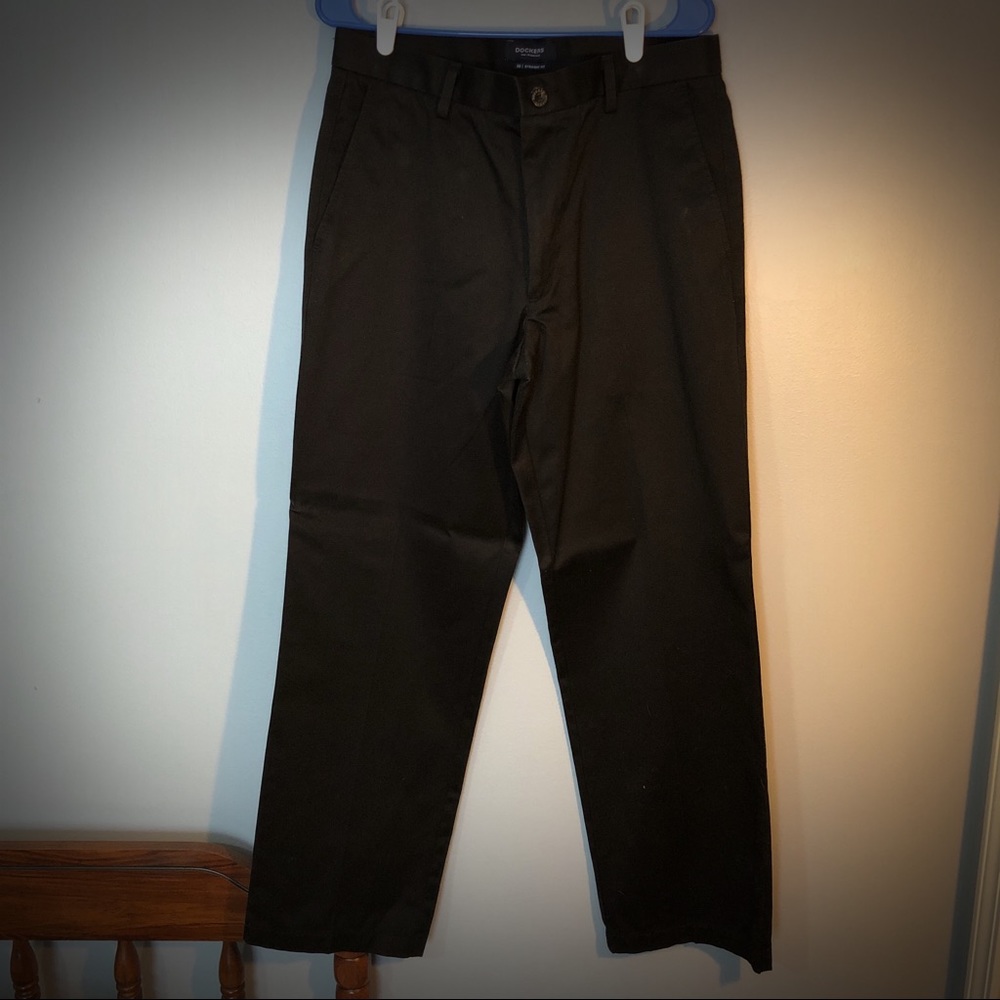 Dockers D2 straight fit black dress pants 34x32